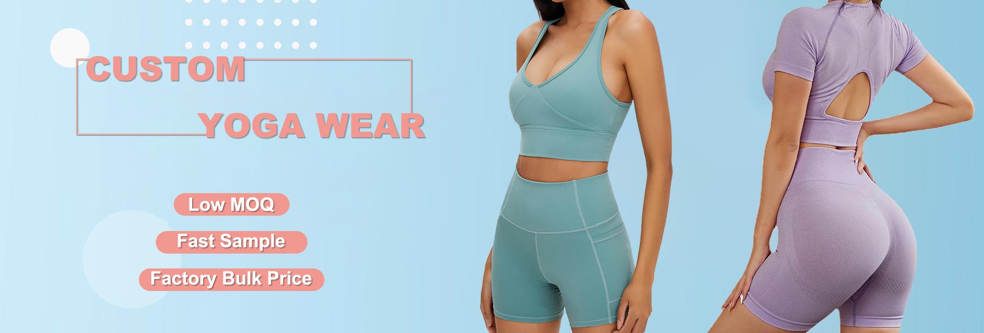 Wholesale custom active wear manufacturers LOW MOQ